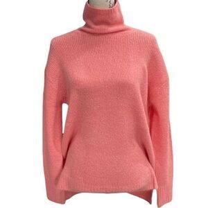 Chelsea & Theodore | Wool Blend Turtleneck Sweater - Coral